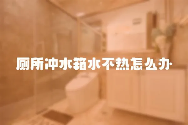 廁所沖水箱水不熱怎么辦