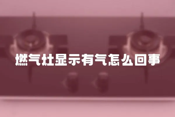 燃氣灶顯示有氣怎么回事