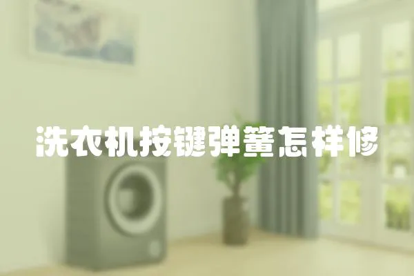 洗衣機(jī)按鍵彈簧怎樣修
