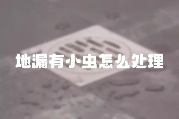 地漏有小蟲怎么處理