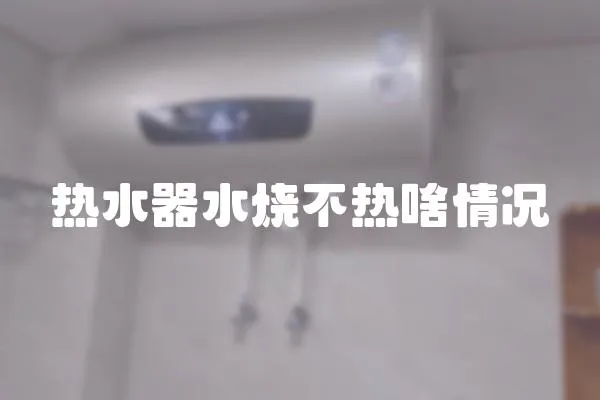 熱水器水燒不熱啥情況