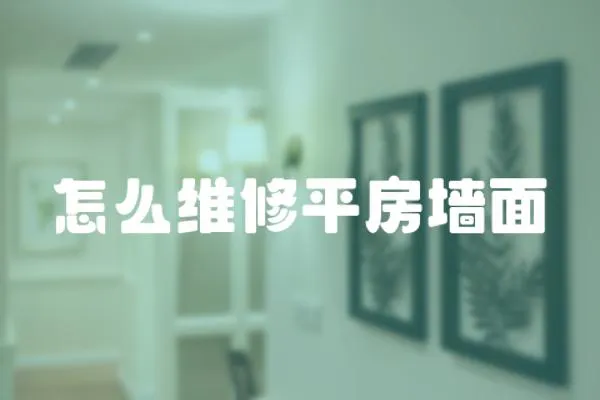 怎么維修平房墻面
