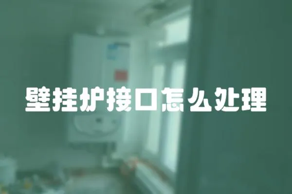 壁掛爐接口怎么處理