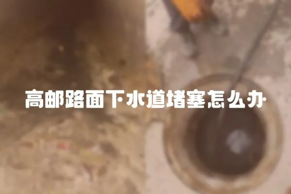 高郵路面下水道堵塞怎么辦