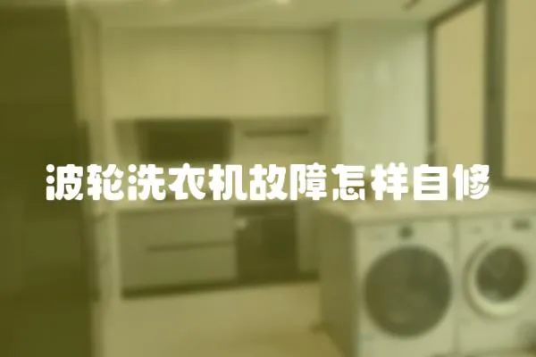 波輪洗衣機故障怎樣自修