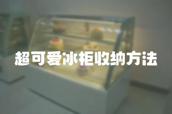 超可愛冰柜收納方法