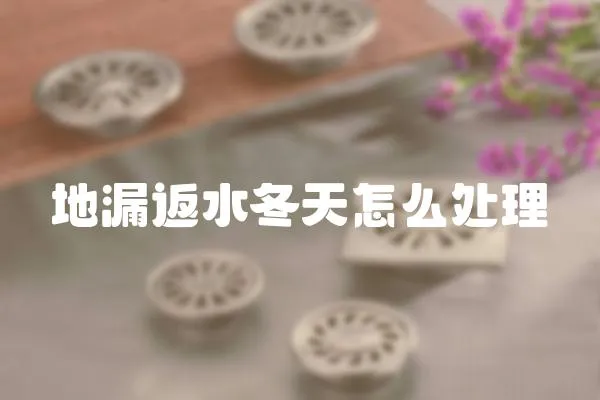 地漏返水冬天怎么處理