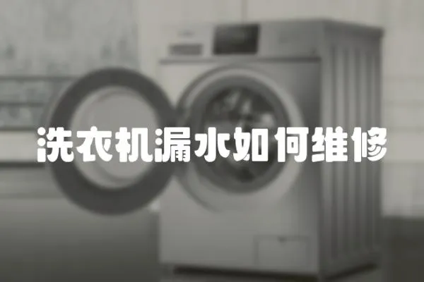 洗衣機漏水如何維修