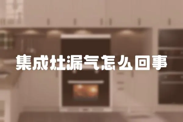 集成灶漏氣怎么回事