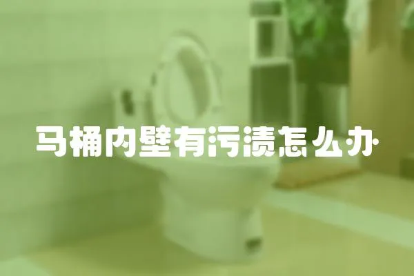 馬桶內壁有污漬怎么辦