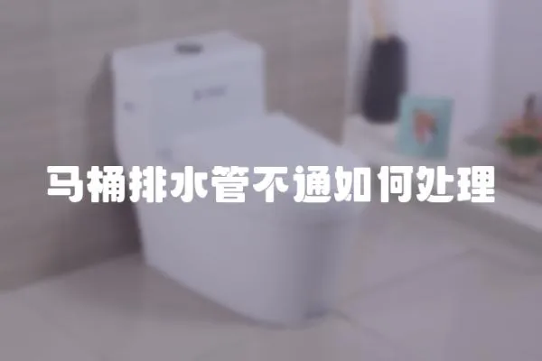 馬桶排水管不通如何處理