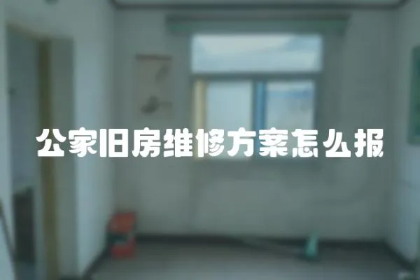公家舊房維修方案怎么報
