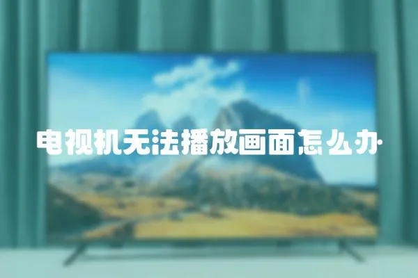 電視機(jī)無(wú)法播放畫面怎么辦