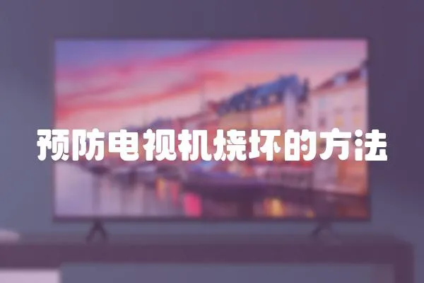 預防電視機燒壞的方法