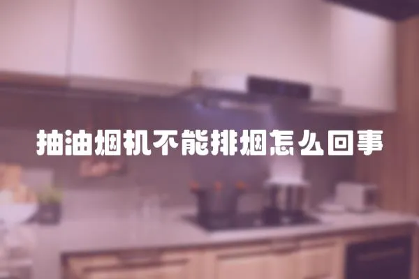 抽油煙機不能排煙怎么回事