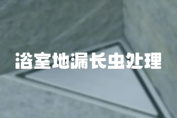 浴室地漏長蟲處理