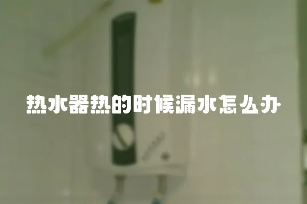 熱水器熱的時候漏水怎么辦