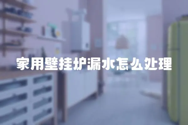 家用壁掛爐漏水怎么處理