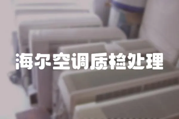 海爾空調(diào)質(zhì)檢處理