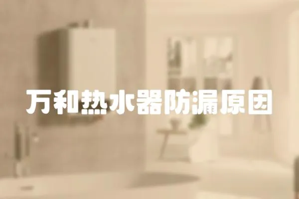 萬和熱水器防漏原因
