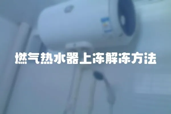 燃氣熱水器上凍解凍方法