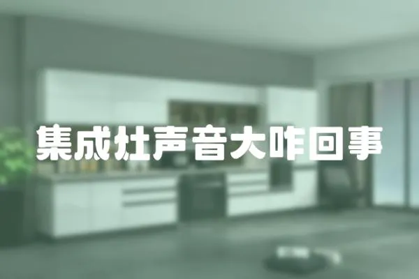集成灶聲音大咋回事