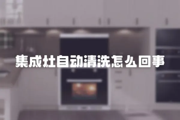 集成灶自動清洗怎么回事
