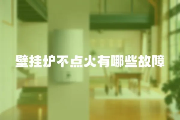壁掛爐不點火有哪些故障
