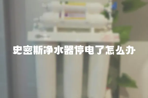 史密斯凈水器停電了怎么辦