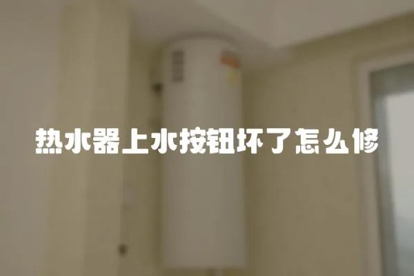 熱水器上水按鈕壞了怎么修