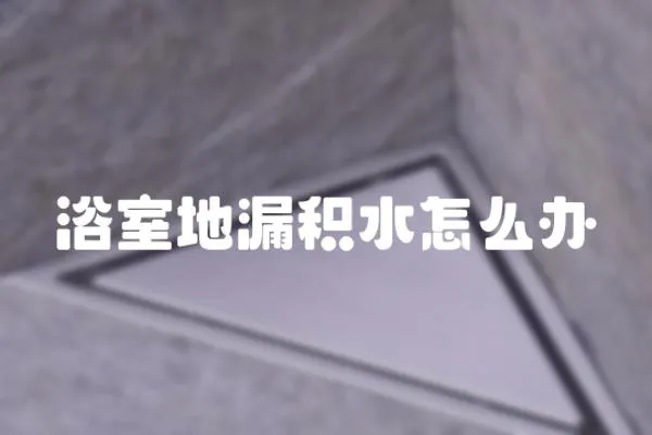 浴室地漏積水怎么辦