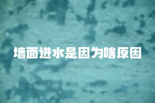 墙面进水是因为啥原因