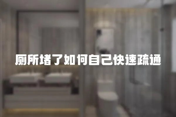 廁所堵了如何自己快速疏通