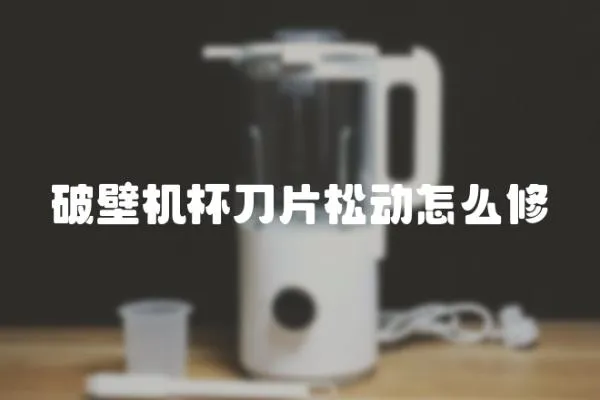 破壁機杯刀片松動怎么修