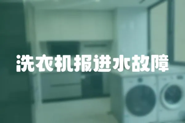 洗衣機報進水故障