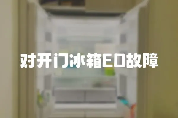 對開門冰箱ED故障
