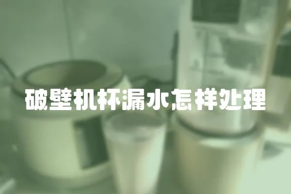 破壁機杯漏水怎樣處理