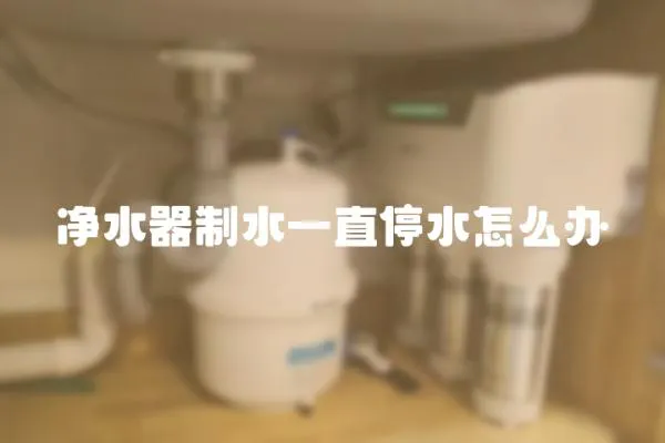 凈水器制水一直停水怎么辦
