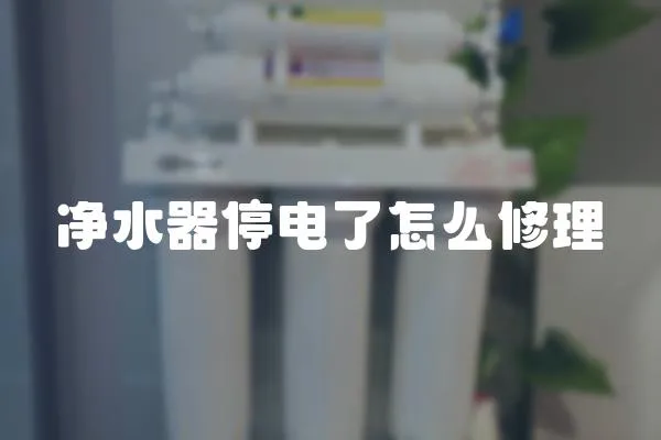 凈水器停電了怎么修理