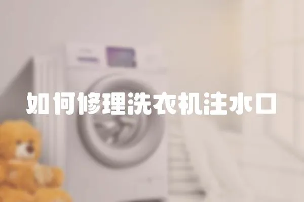 如何修理洗衣機(jī)注水口