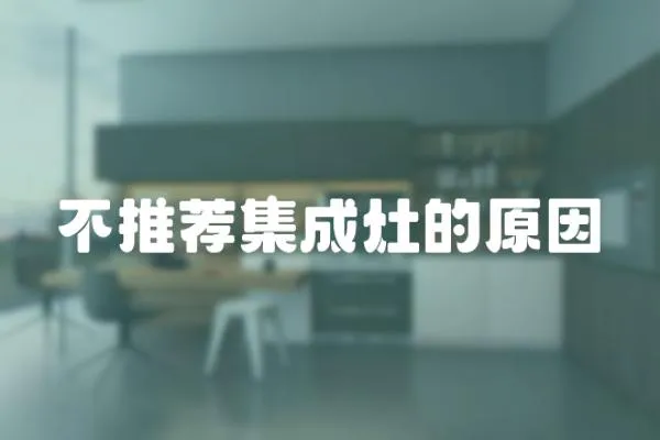 不推薦集成灶的原因
