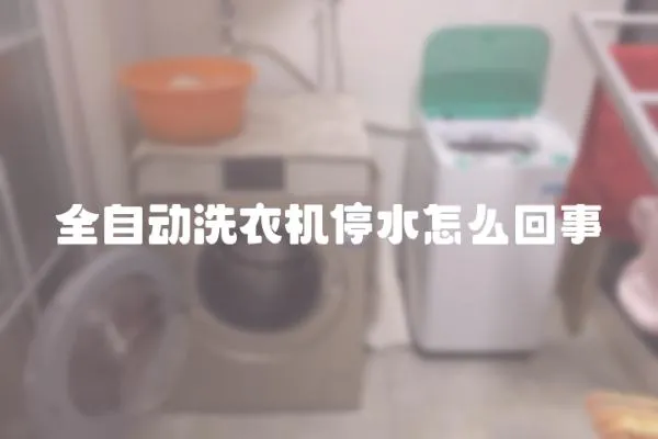 全自動洗衣機停水怎么回事