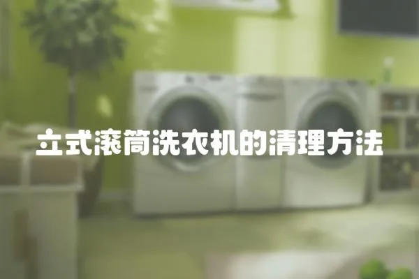 立式滾筒洗衣機(jī)的清理方法