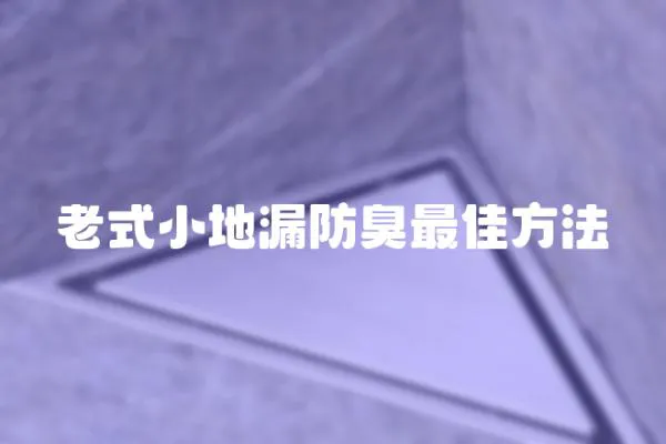 老式小地漏防臭最佳方法