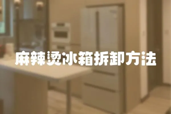 麻辣燙冰箱拆卸方法