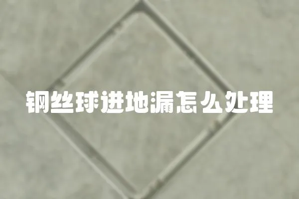 鋼絲球進地漏怎么處理