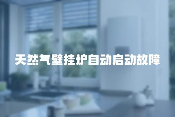 天然氣壁掛爐自動啟動故障