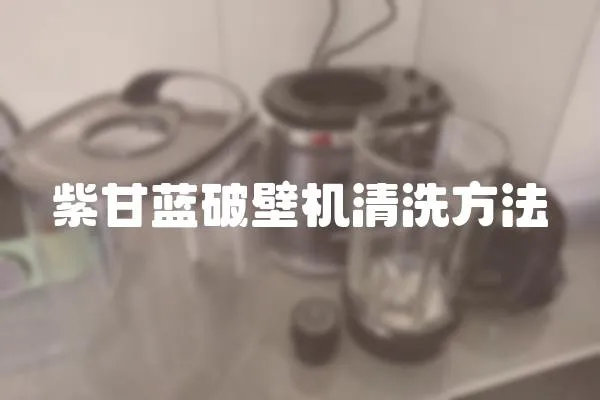 紫甘藍破壁機清洗方法
