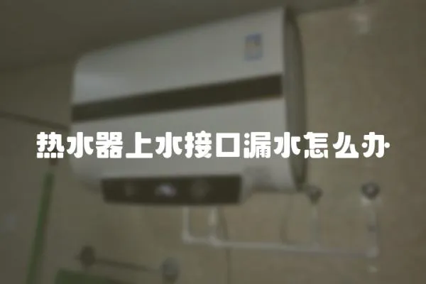熱水器上水接口漏水怎么辦