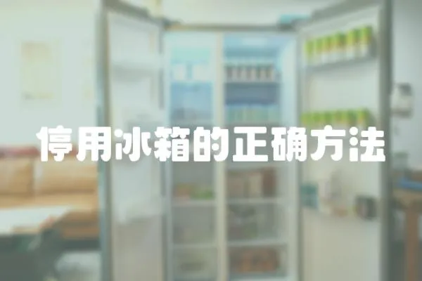 停用冰箱的正確方法